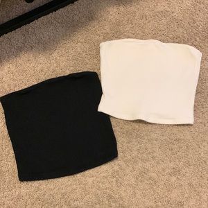 tube tops, black size xs white size small